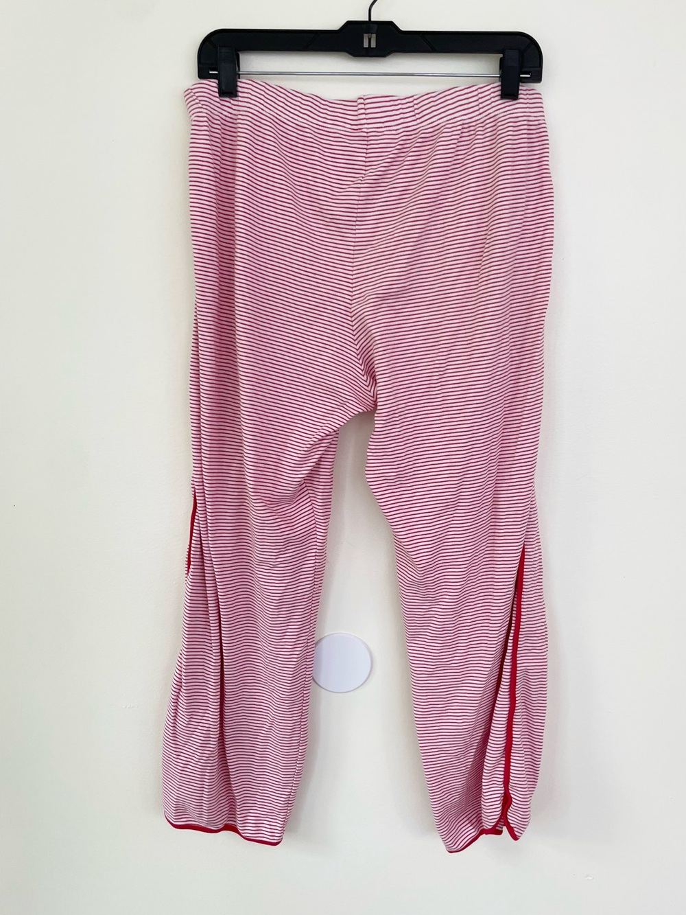 LAKE 100% Pima Cotton Classic Red White Stripe Pajama Pants L Large Bottoms Only - Picture 6 of 9
